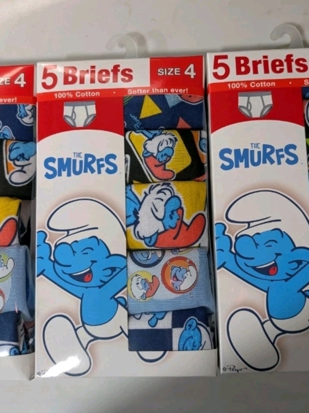 ♥️Smurfs Boys briefs 3 Packs Size 4 Total Of 15 PairsBrand new in box